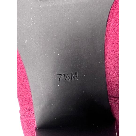 Michael Kors Evaline Suede Heeled 3.5" Bootie Women's Size 7.5M Burgundy NEW - Picture 10 of 12